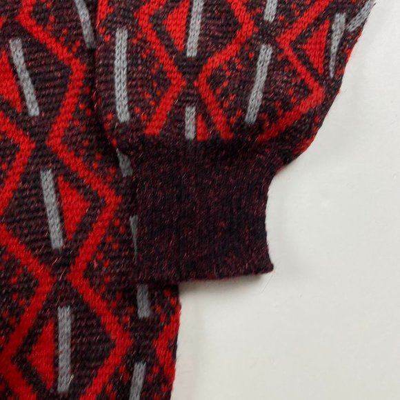 Vintage NWOT Knightsbridge Abstract Geometric Sweater Men's Medium Dad Grandpa - Picture 4 of 9